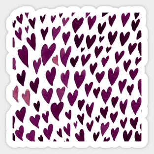 Valentines day hearts explosion - burgundy Sticker